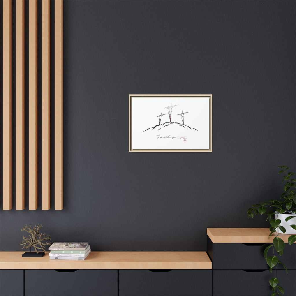 Again (1 Peter 3:18) - Framed Matte Canvas