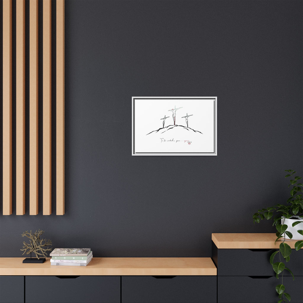 Again (1 Peter 3:18) - Framed Matte Canvas