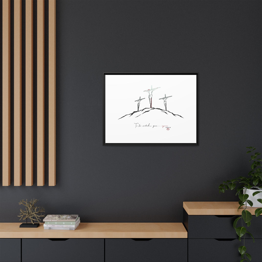 Again (1 Peter 3:18) - Framed Matte Canvas