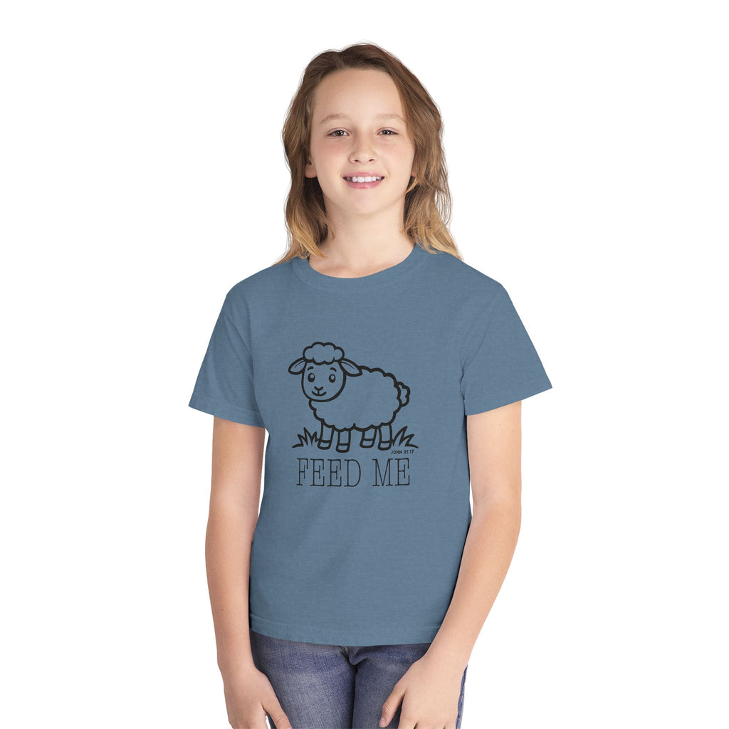 Kids Sheep 'Feed Me' Tee - Cute Farm Animal Graphic Youth T-Shirt