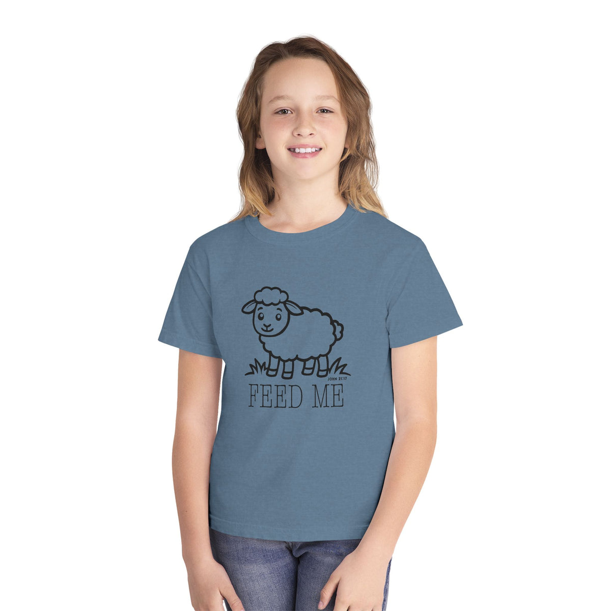 Kids Sheep 'Feed Me' Tee - Cute Farm Animal Graphic Youth T-Shirt