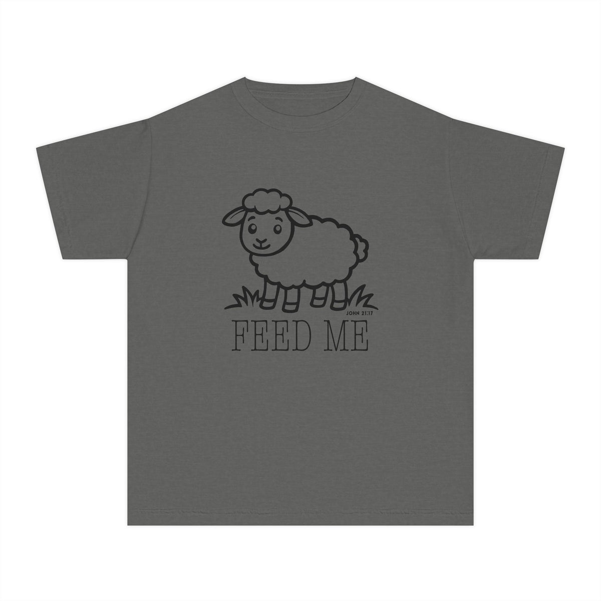 Kids Sheep 'Feed Me' Tee - Cute Farm Animal Graphic Youth T-Shirt