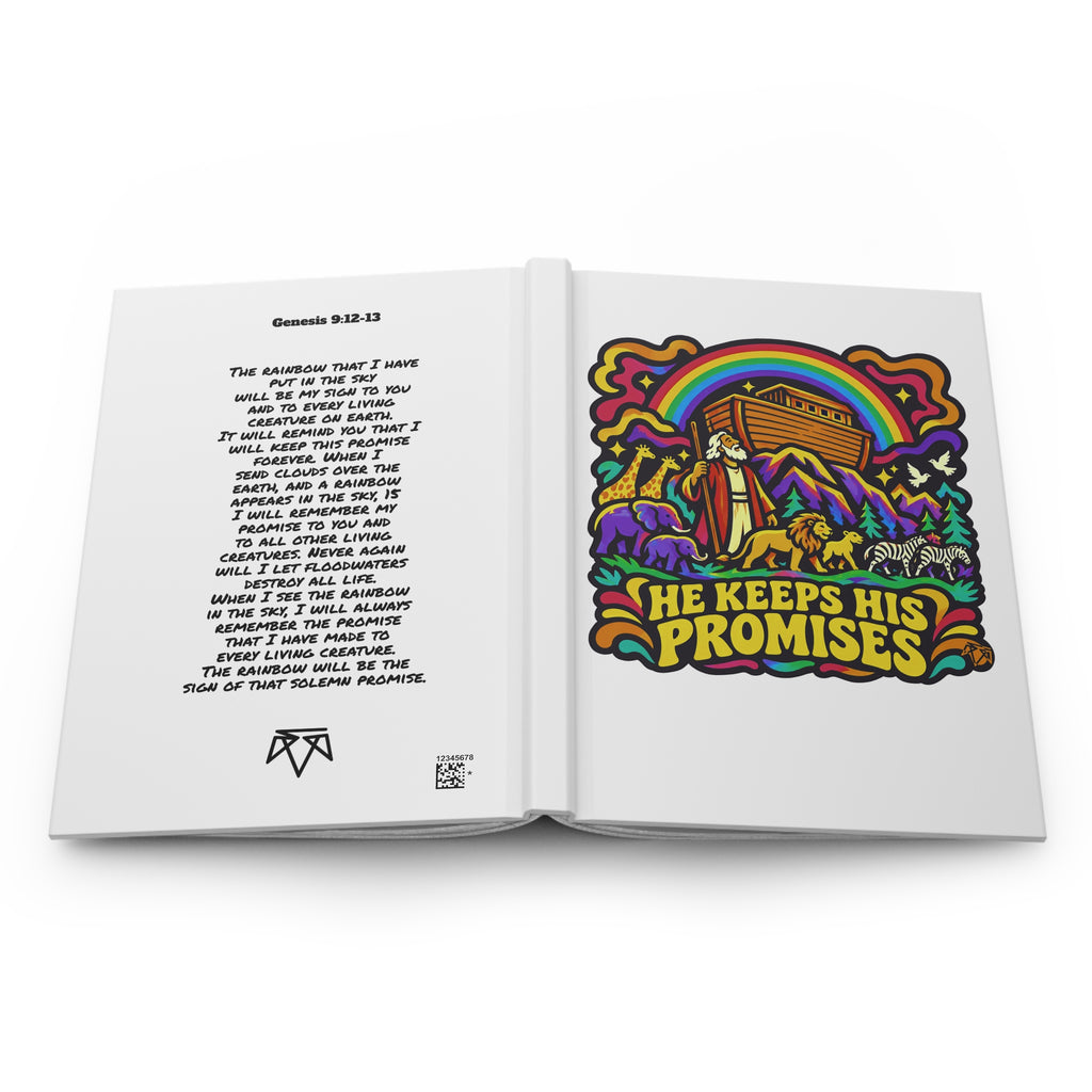 He Keeps His Promises (Genesis 9:12-13) — Lined Journal Notebook