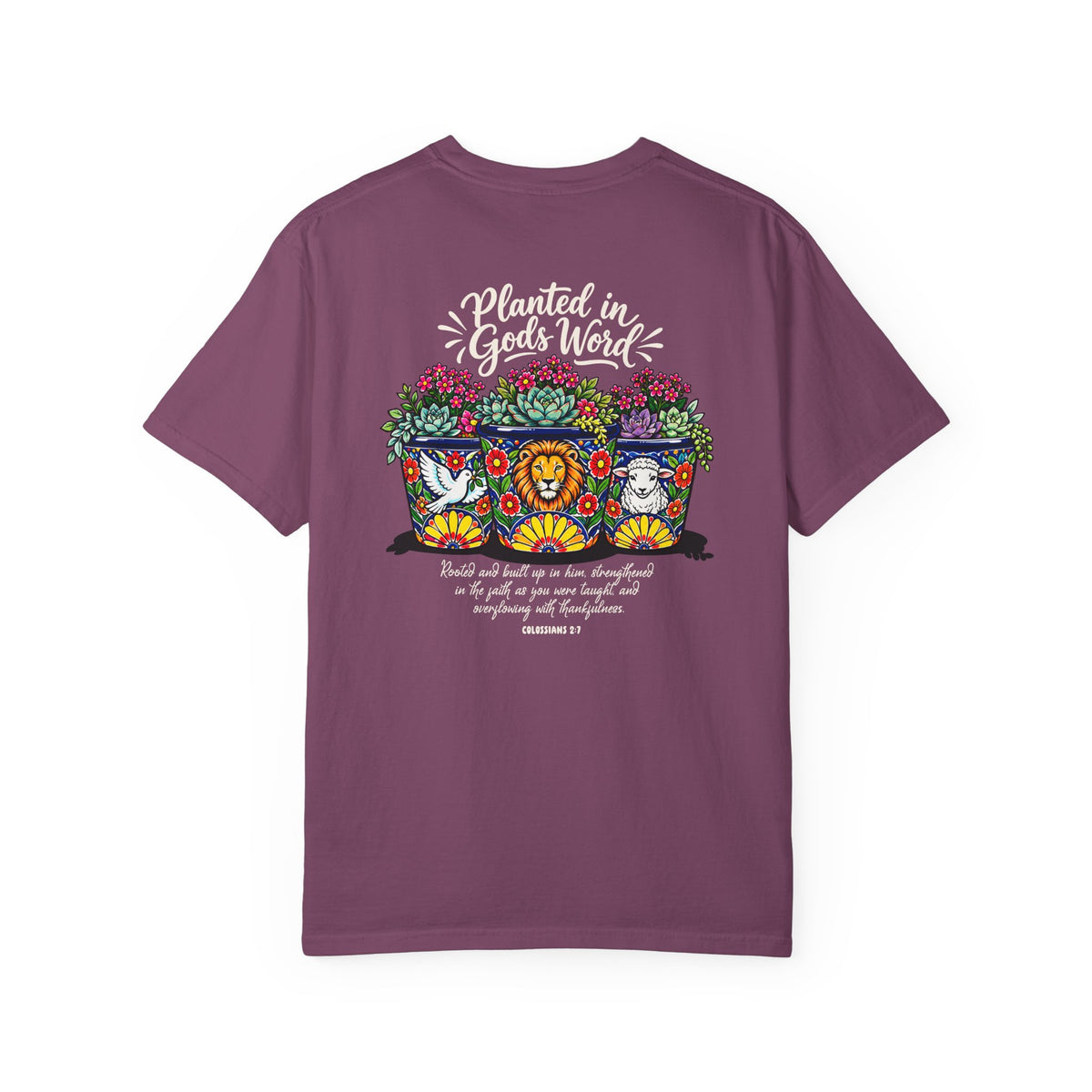 Planted in God's Word T-Shirt — Floral Planter Bible Verse Tee