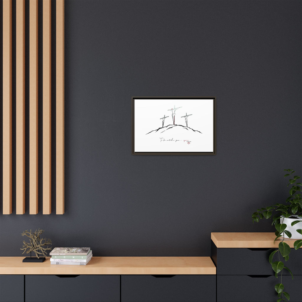 Again (1 Peter 3:18) - Framed Matte Canvas