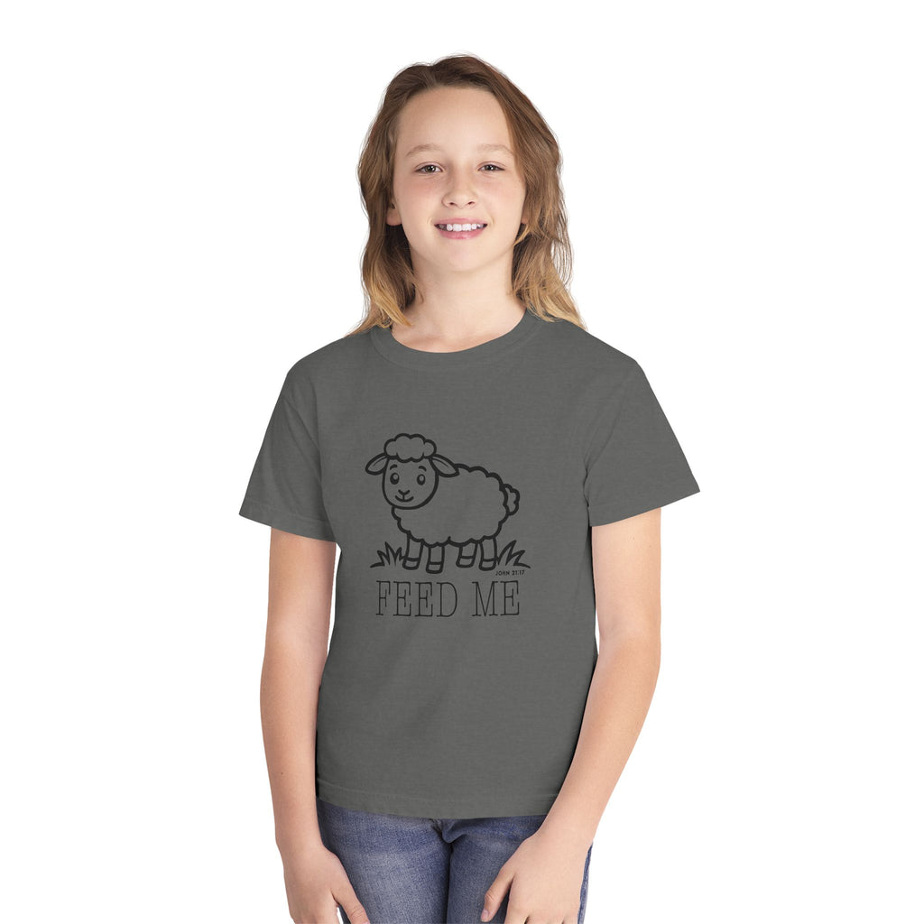 Kids Sheep 'Feed Me' Tee - Cute Farm Animal Graphic Youth T-Shirt