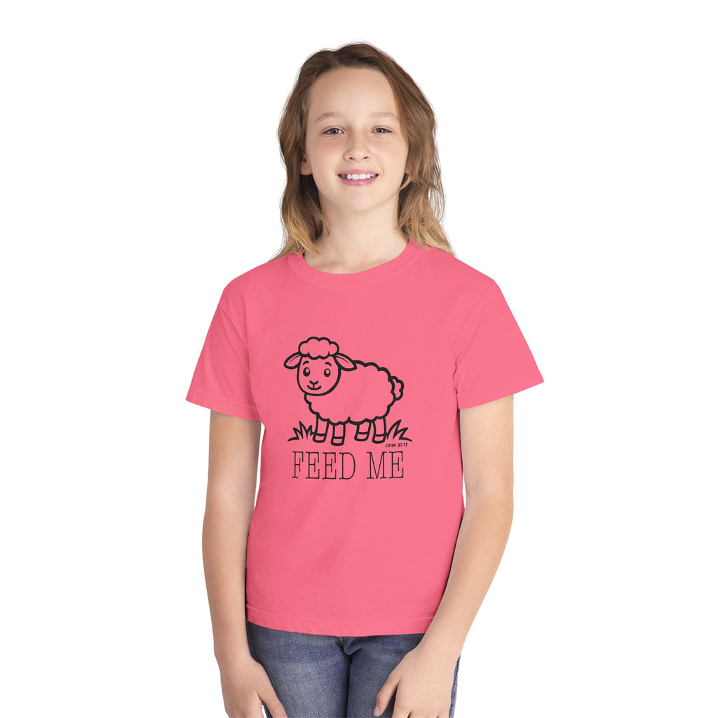 Kids Sheep 'Feed Me' Tee - Cute Farm Animal Graphic Youth T-Shirt
