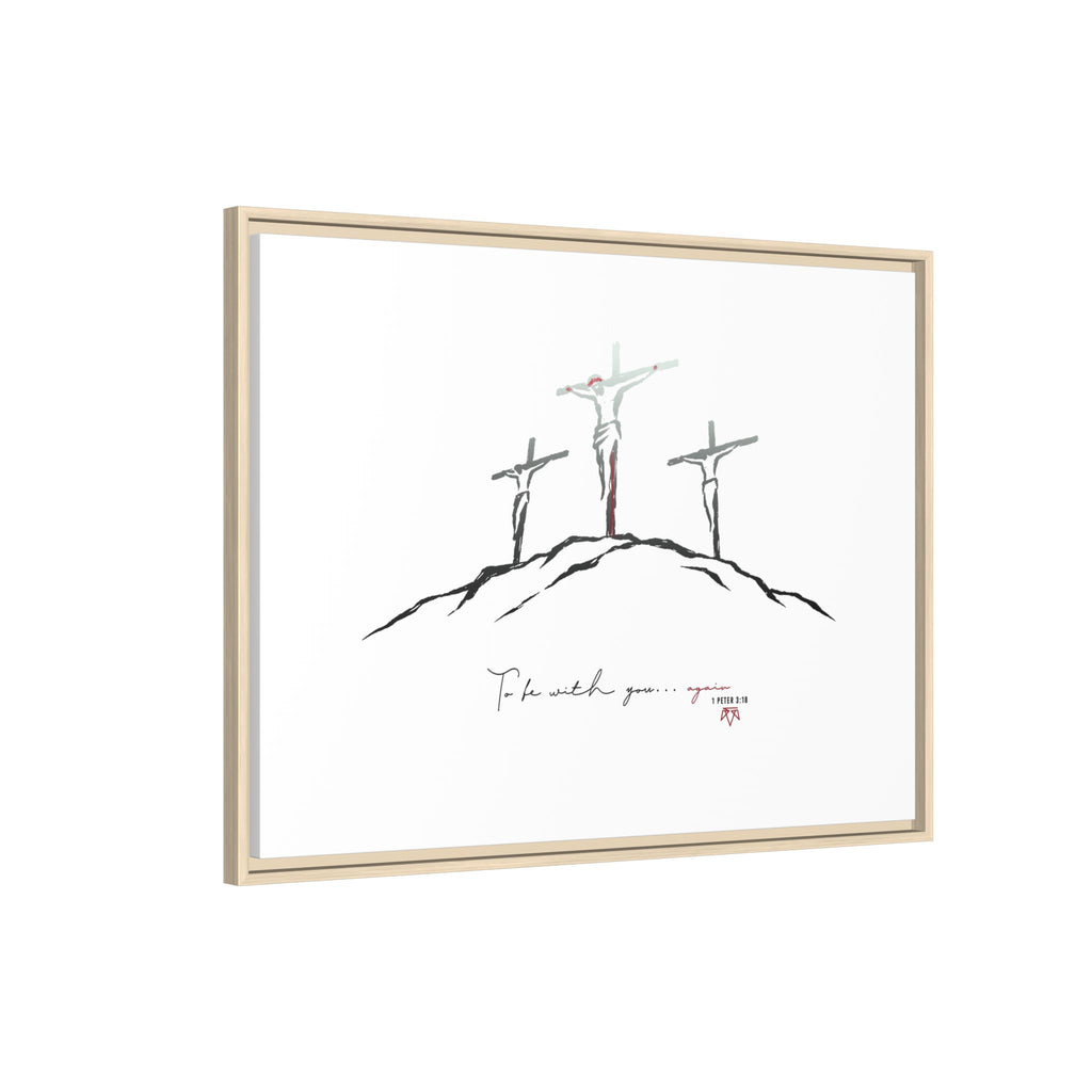 Again (1 Peter 3:18) - Framed Matte Canvas