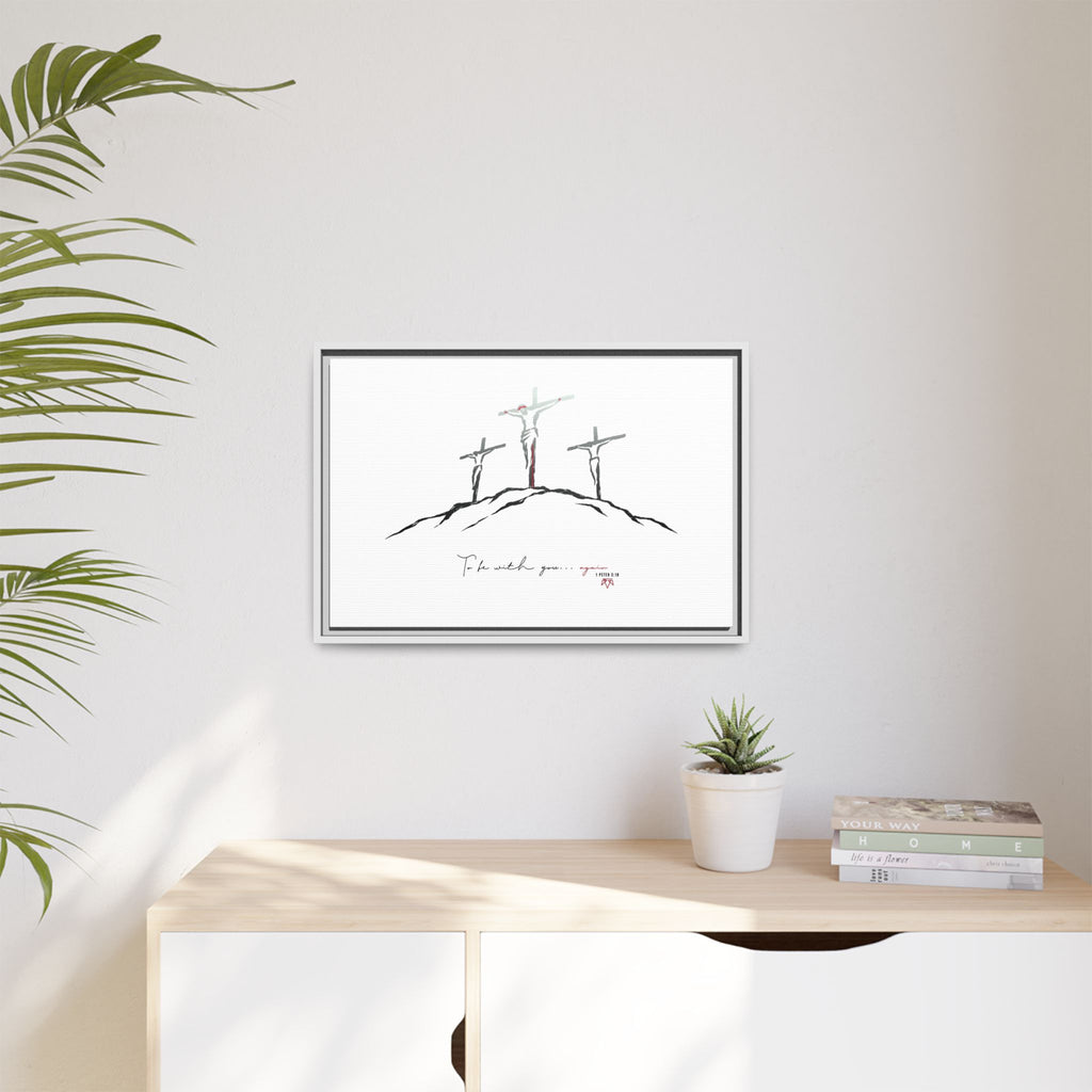 Again (1 Peter 3:18) - Framed Matte Canvas