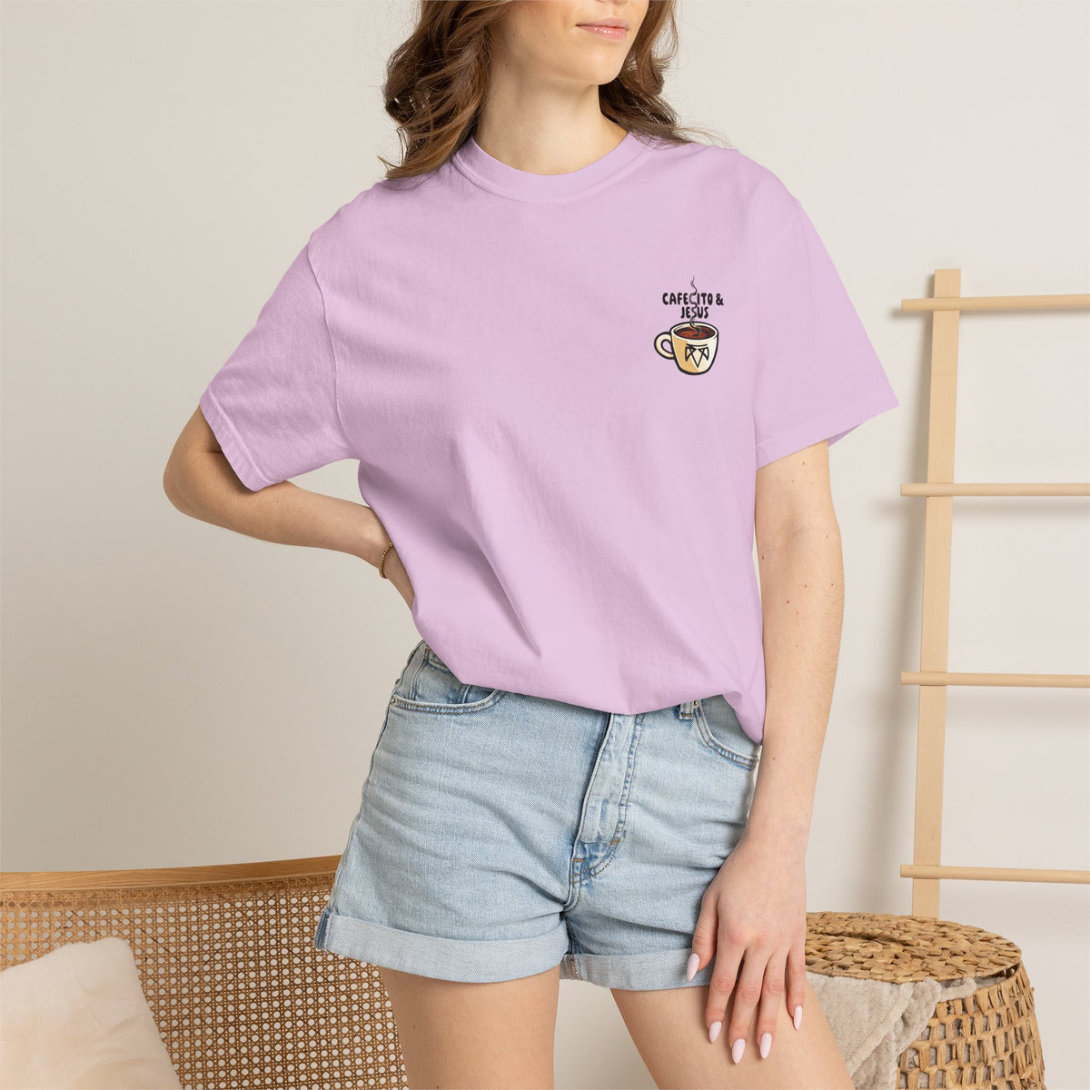 Cafecito & Jesus  — Comfort Colors T Shirt