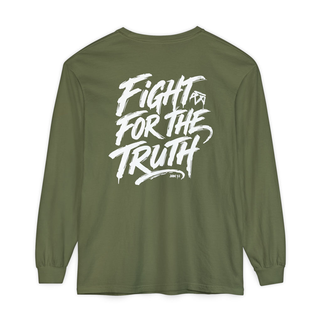 Fight for the Truth — Comfort Colors Long Sleeve T‑Shirt