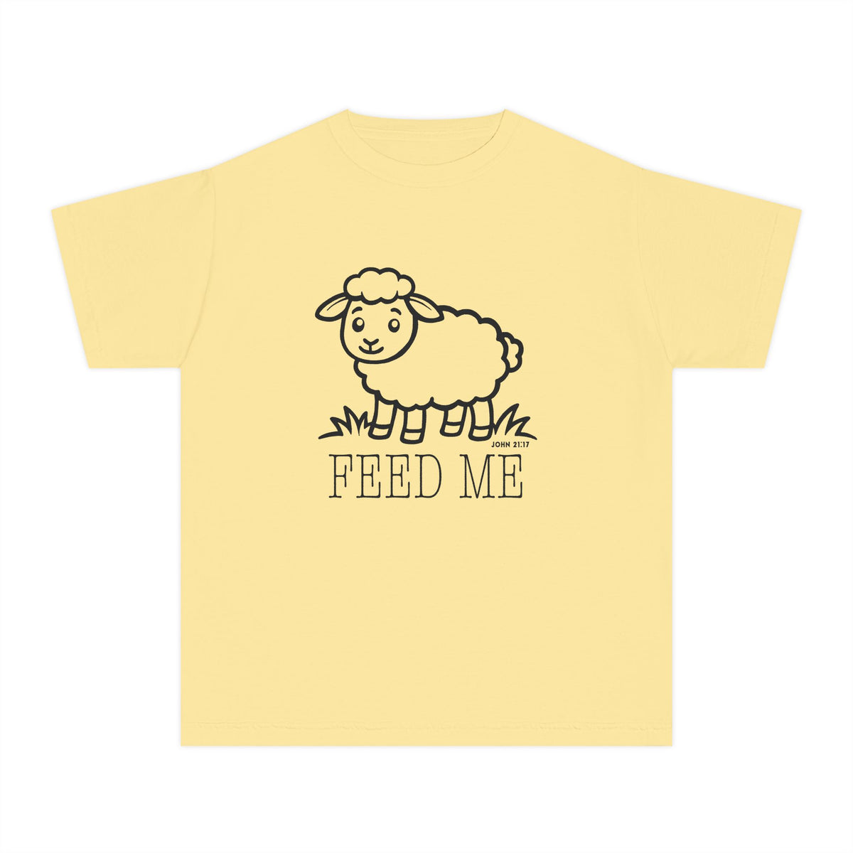 Kids Sheep 'Feed Me' Tee - Cute Farm Animal Graphic Youth T-Shirt