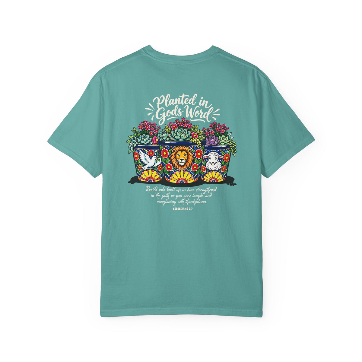 Planted in God's Word T-Shirt — Floral Planter Bible Verse Tee