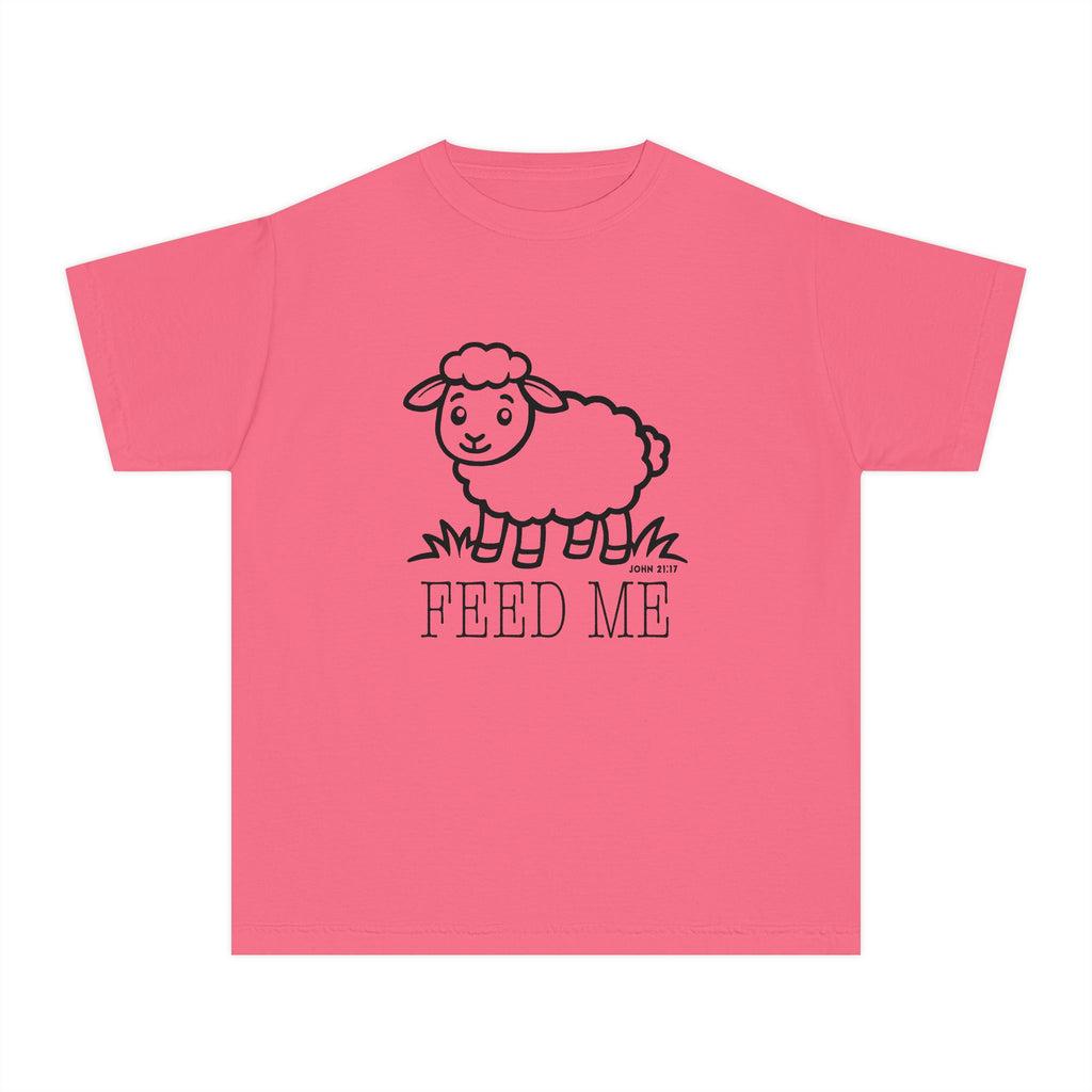 Kids Sheep 'Feed Me' Tee - Cute Farm Animal Graphic Youth T-Shirt