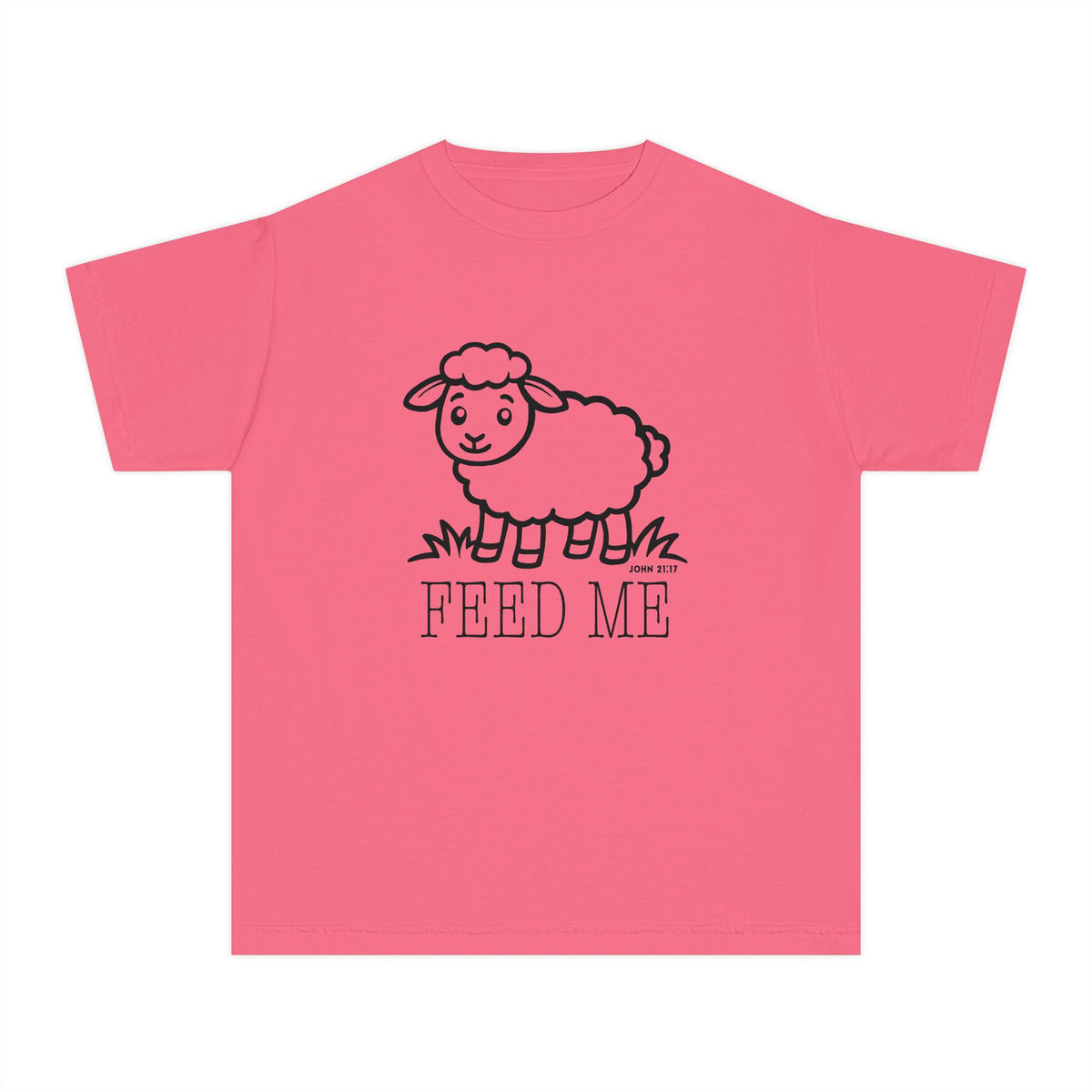 Kids Sheep 'Feed Me' Tee - Cute Farm Animal Graphic Youth T-Shirt