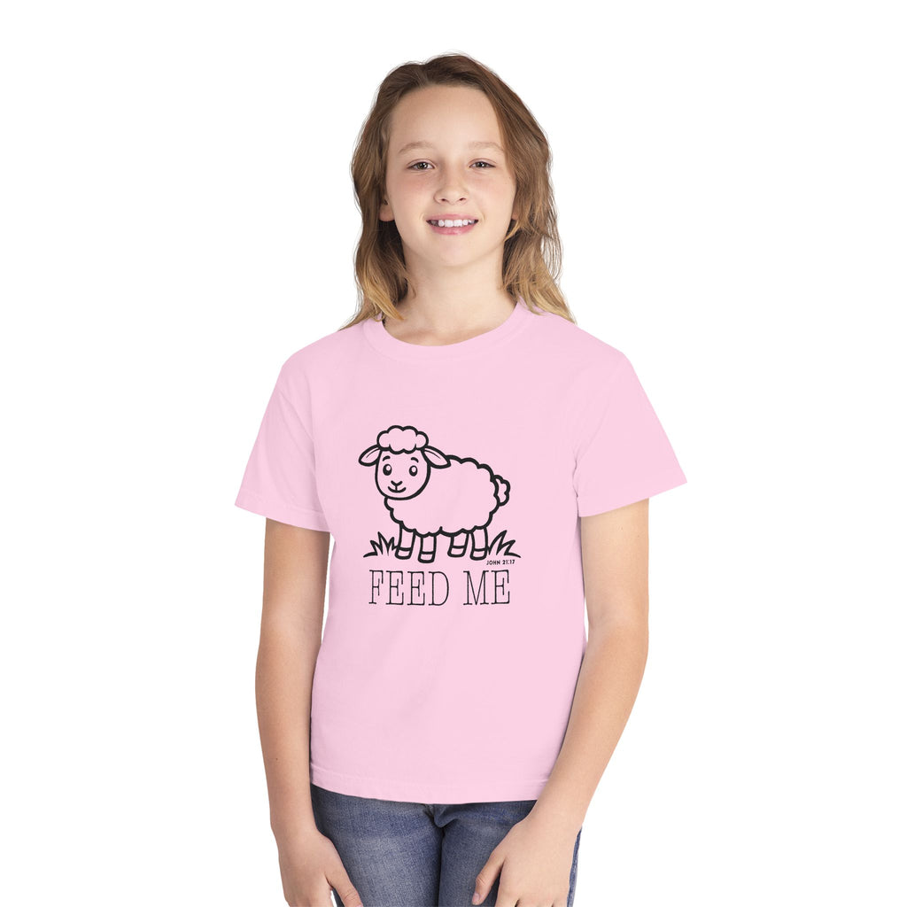 Kids Sheep 'Feed Me' Tee - Cute Farm Animal Graphic Youth T-Shirt