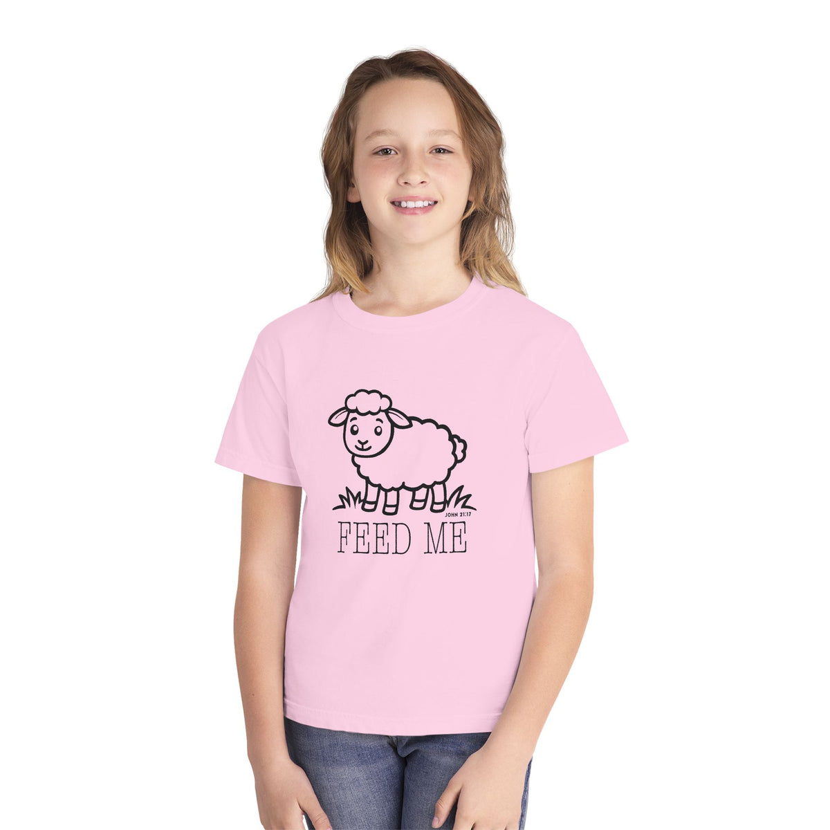 Kids Sheep 'Feed Me' Tee - Cute Farm Animal Graphic Youth T-Shirt