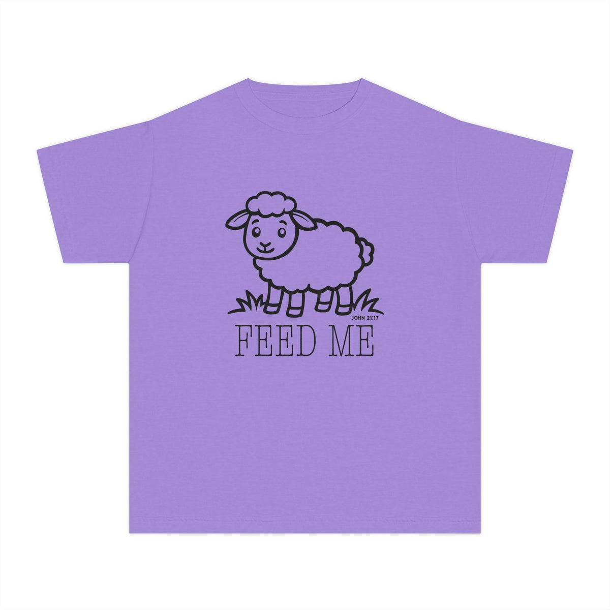 Kids Sheep 'Feed Me' Tee - Cute Farm Animal Graphic Youth T-Shirt