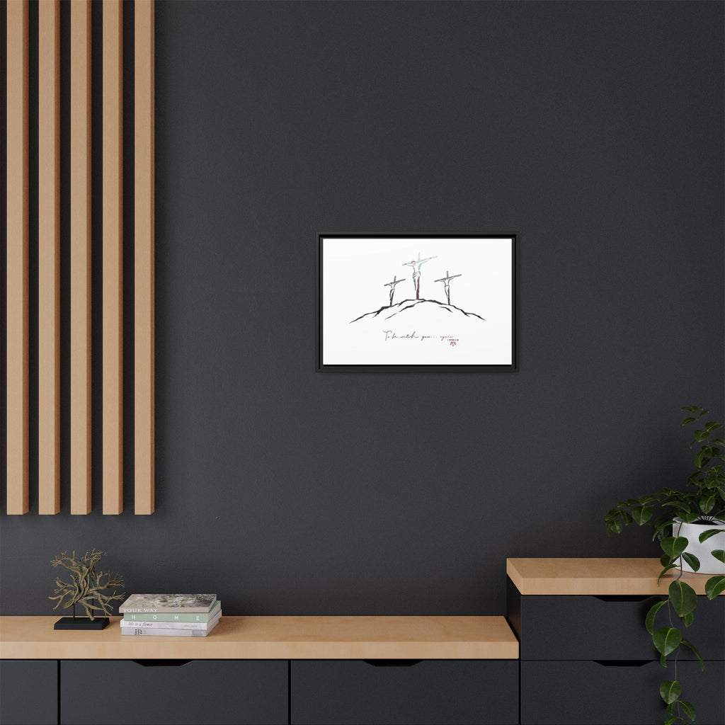 Again (1 Peter 3:18) - Framed Matte Canvas