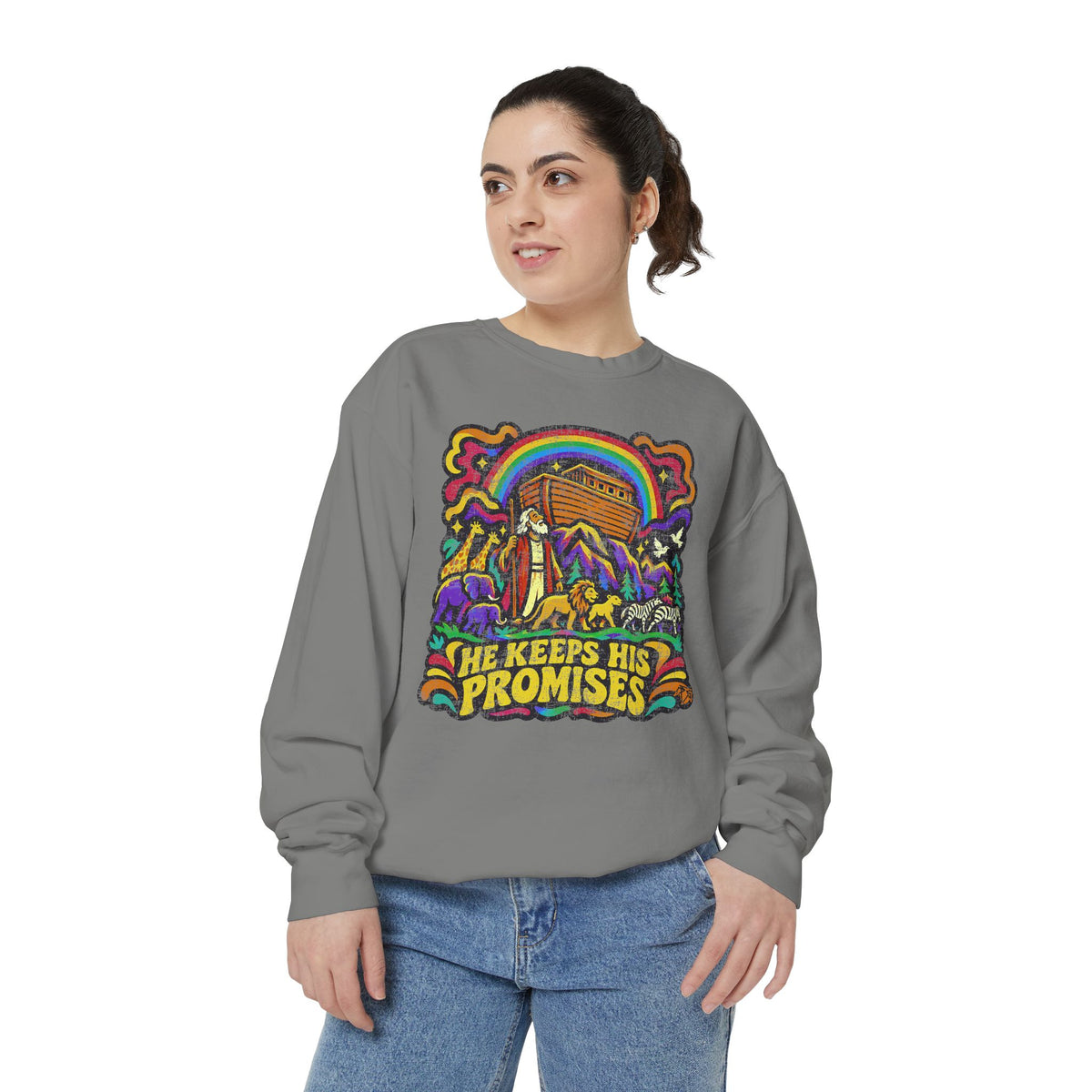He Keeps His Promises - Comfort Colors Sweatshirt