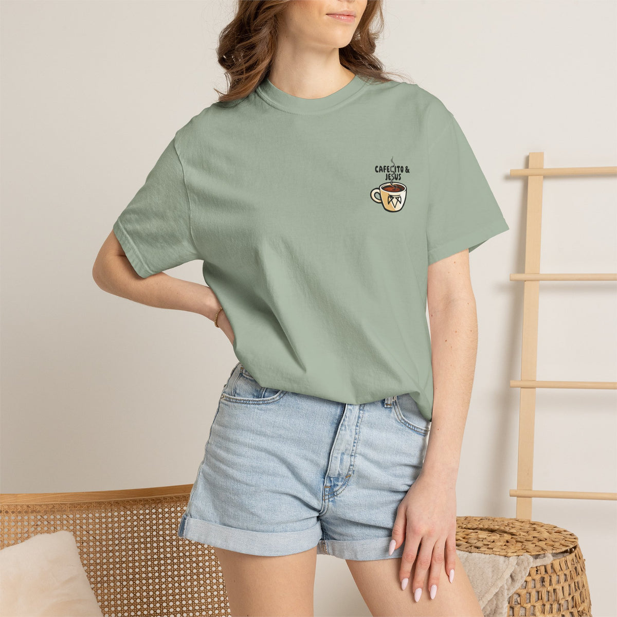 Cafecito & Jesus  — Comfort Colors T Shirt