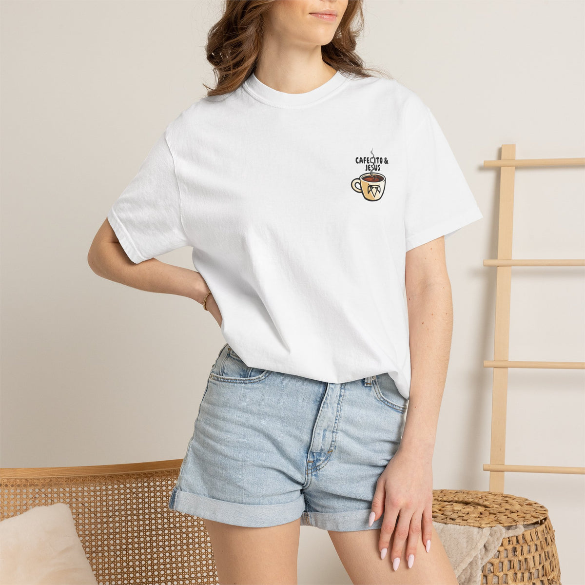 Cafecito & Jesus  — Comfort Colors T Shirt