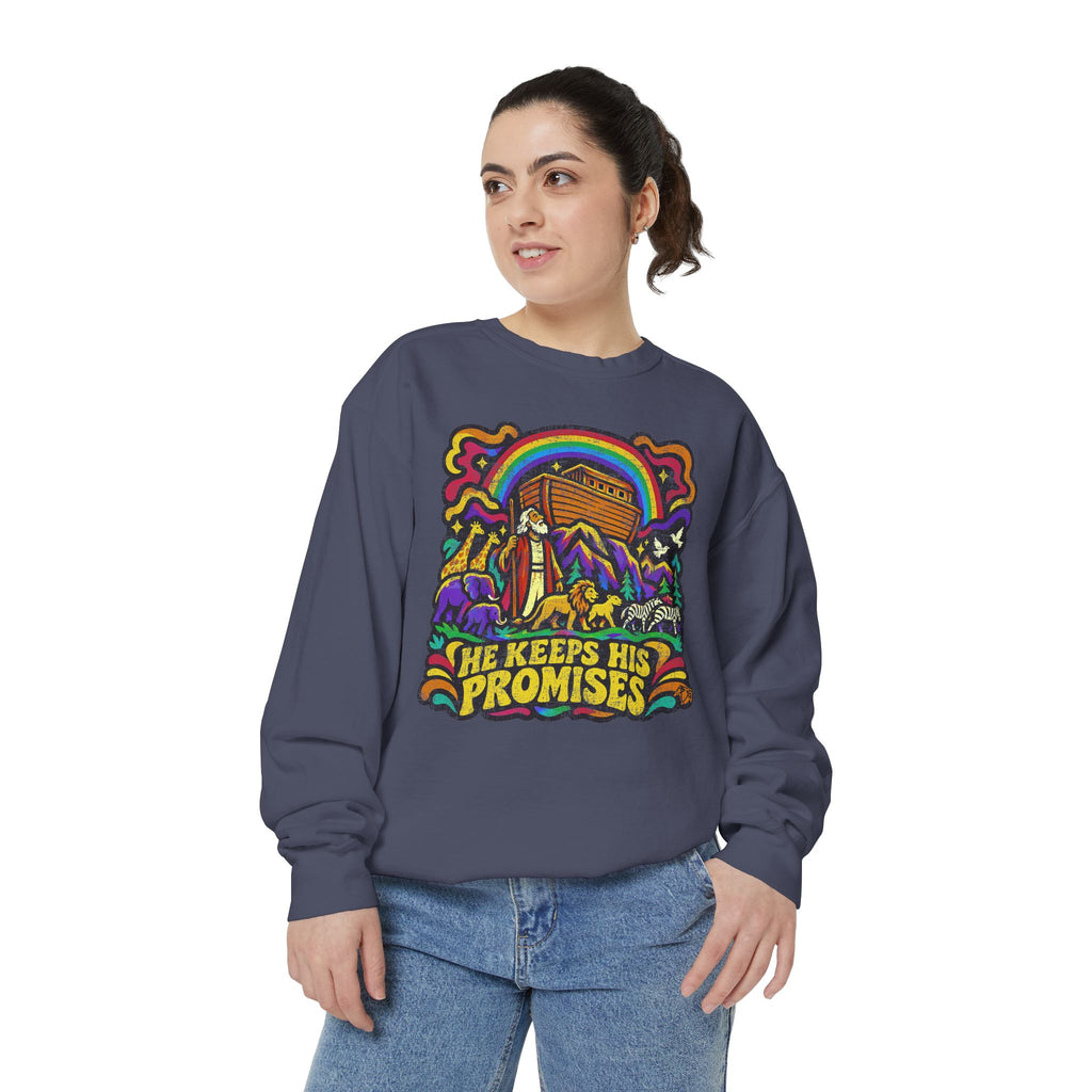 He Keeps His Promises - Comfort Colors Sweatshirt