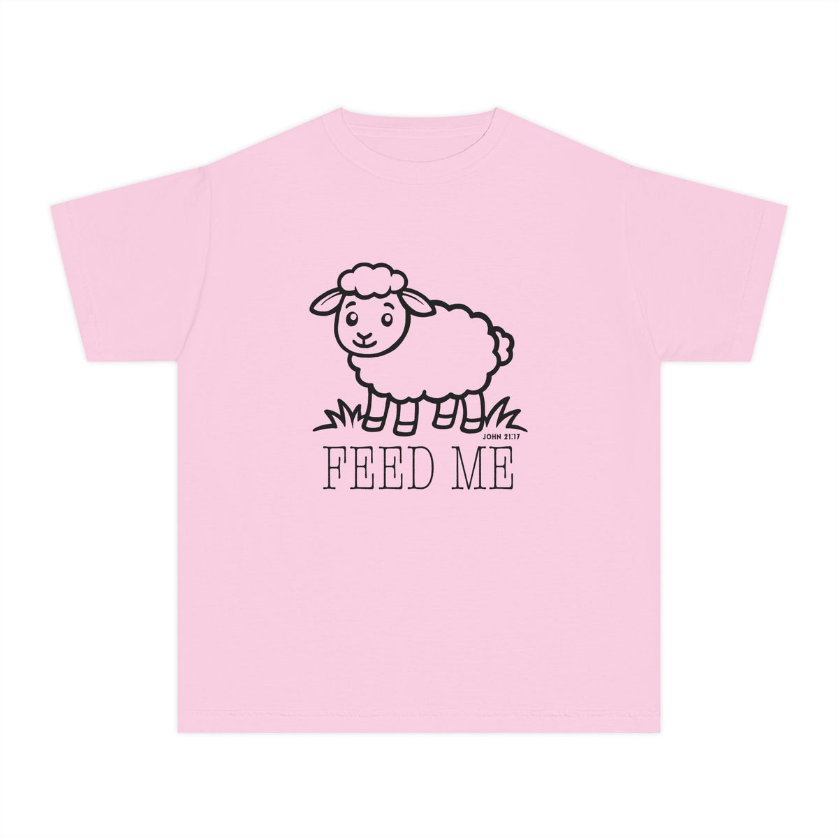 Kids Sheep 'Feed Me' Tee - Cute Farm Animal Graphic Youth T-Shirt