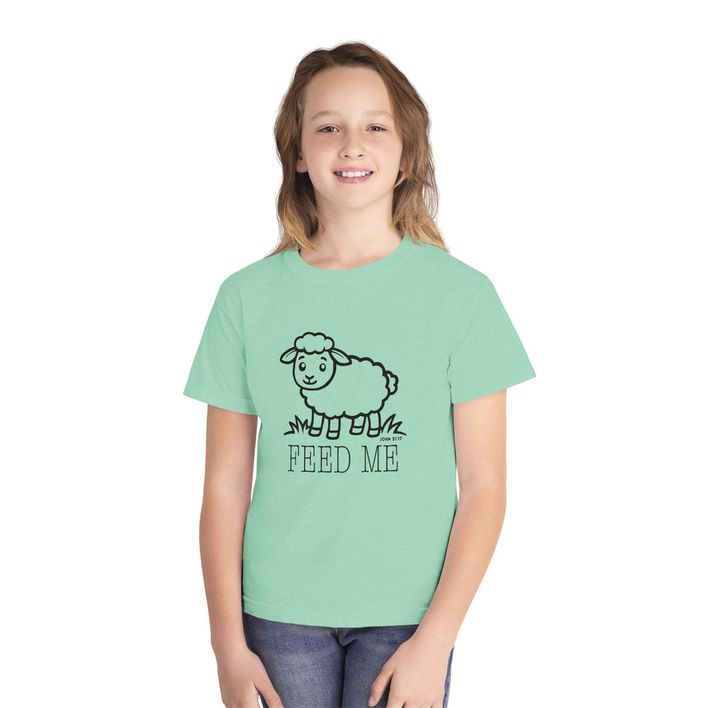 Kids Sheep 'Feed Me' Tee - Cute Farm Animal Graphic Youth T-Shirt