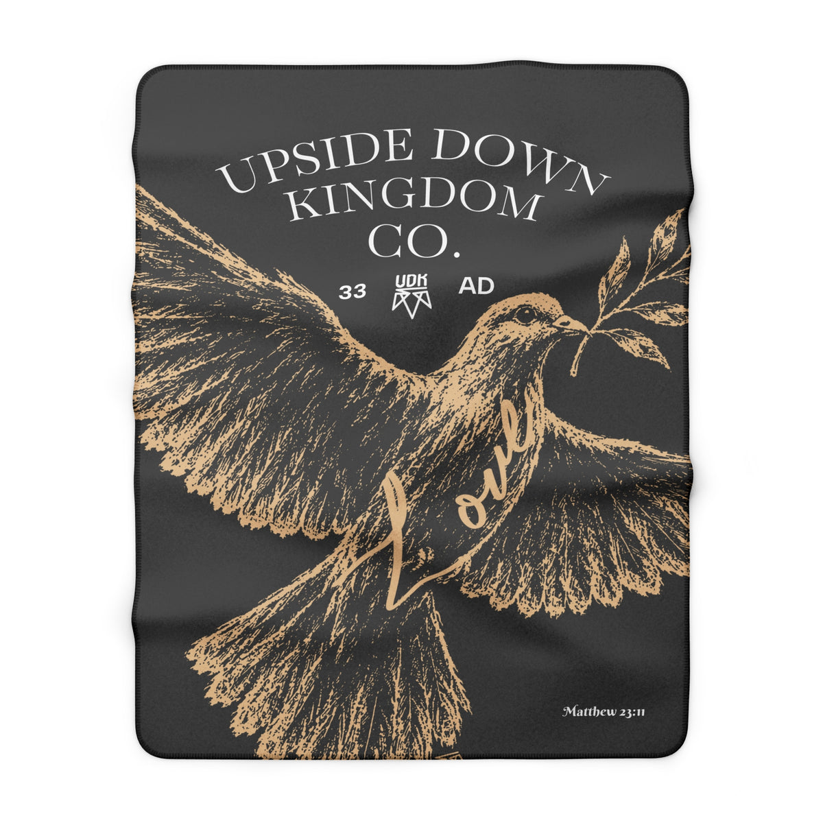 Love Dove (Matthew 23:11) — Sherpa Blanket