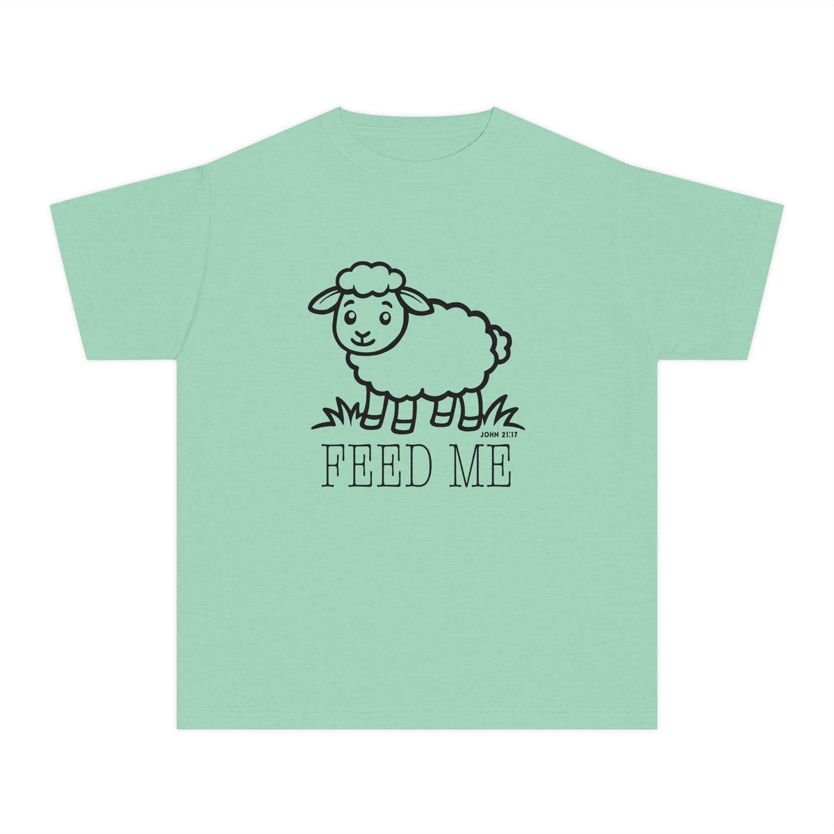 Kids Sheep 'Feed Me' Tee - Cute Farm Animal Graphic Youth T-Shirt