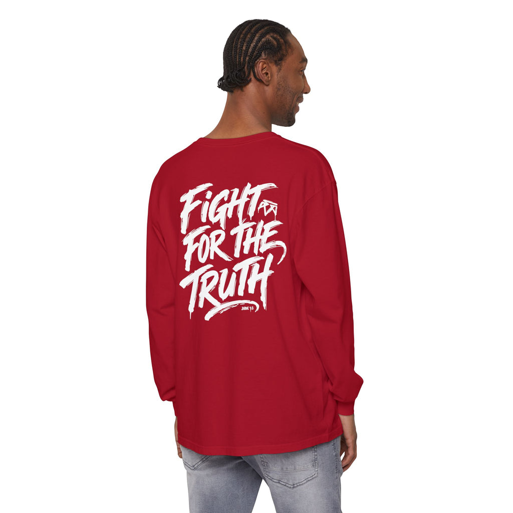 Fight for the Truth — Comfort Colors Long Sleeve T‑Shirt
