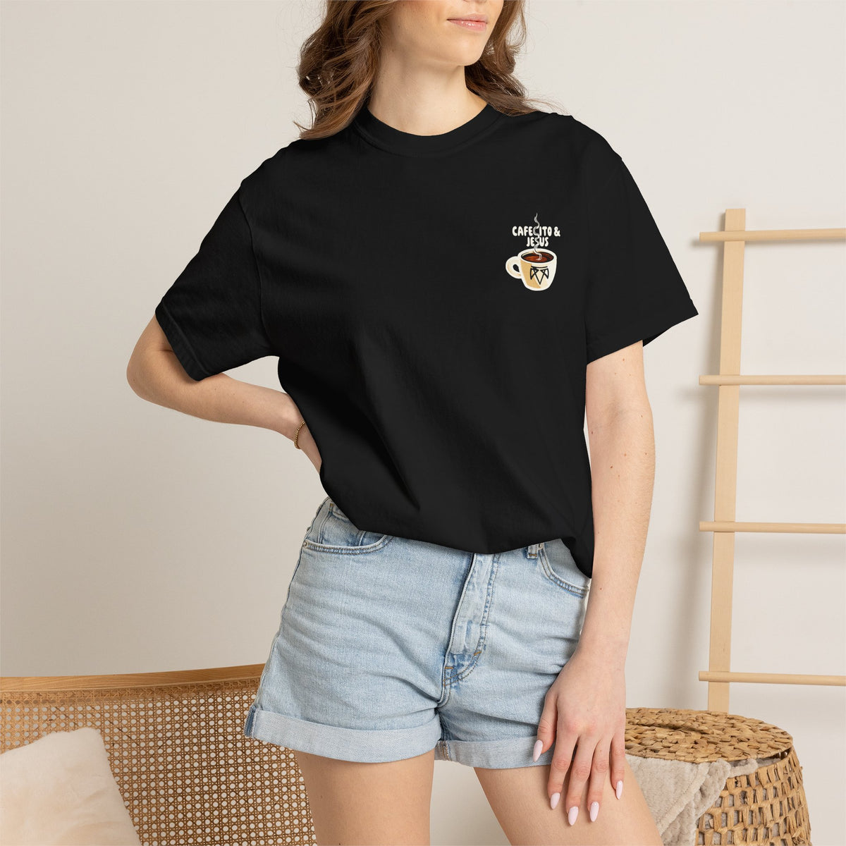 Cafecito & Jesus  — Comfort Colors T Shirt