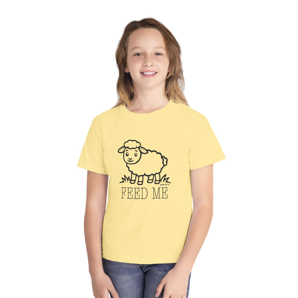 Kids Sheep 'Feed Me' Tee - Cute Farm Animal Graphic Youth T-Shirt