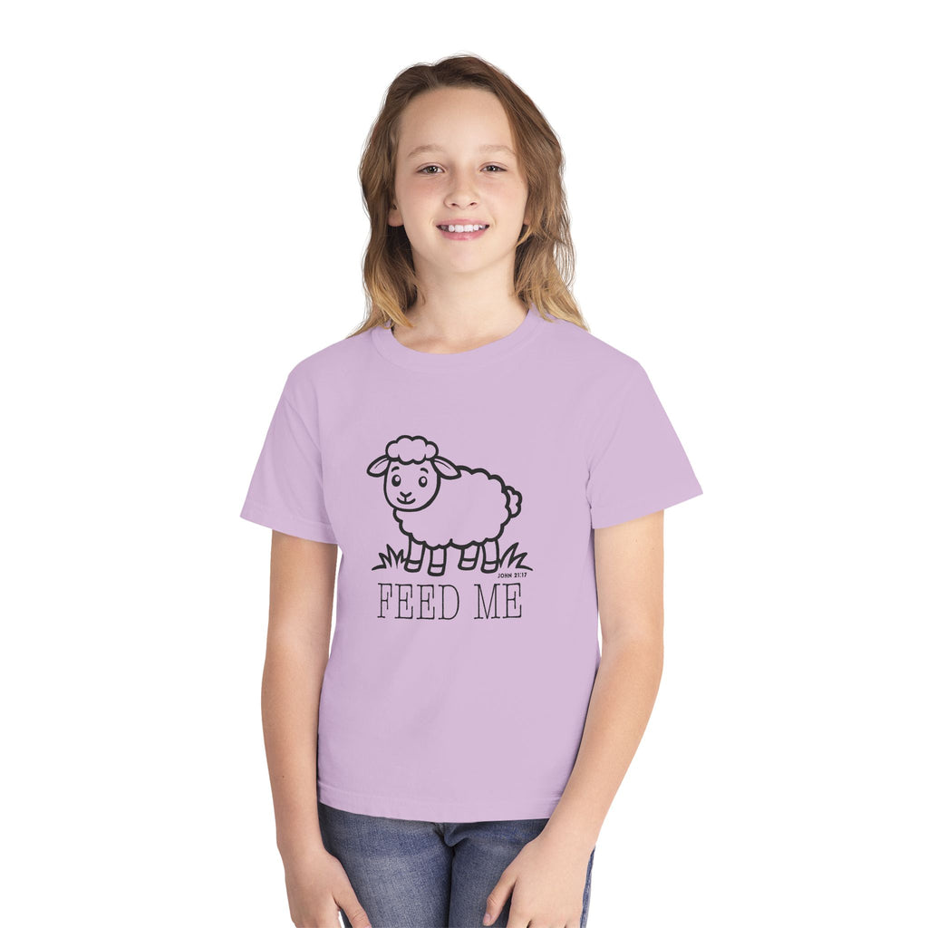 Kids Sheep 'Feed Me' Tee - Cute Farm Animal Graphic Youth T-Shirt