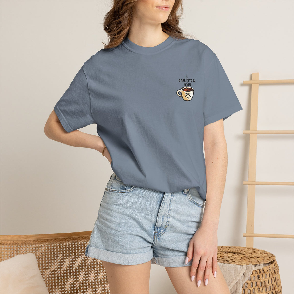 Cafecito & Jesus  — Comfort Colors T Shirt